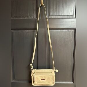 Alfred Dunner Small Tan Faux Leather Crossbody Bag